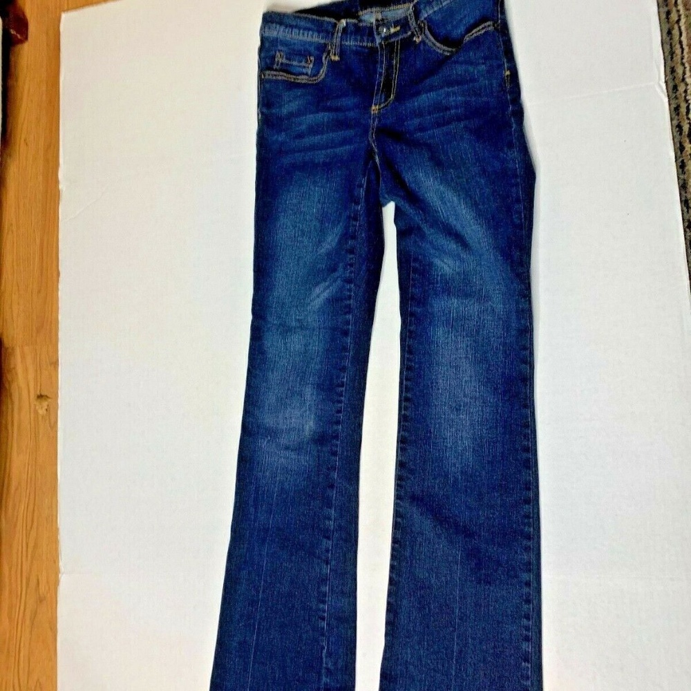Karen Kane Womens Sz 8 Jeans Denim STyle L57071 Cut 36689 Bootcut 13.75 in Waist
